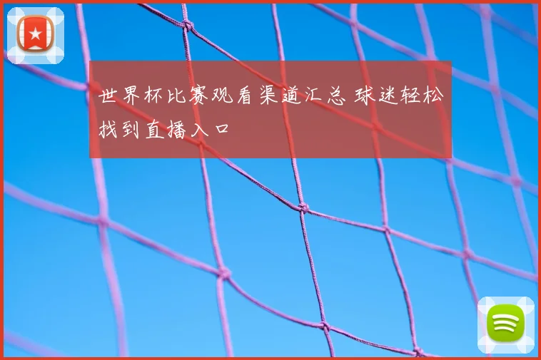 世界杯比赛观看渠道汇总 球迷轻松找到直播入口